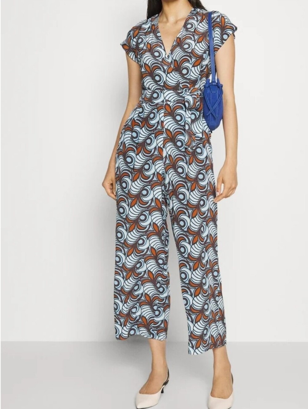 MAX MARA Silk Printed Jumpsuit Women's 38 US 4 Wide Leg Office Business